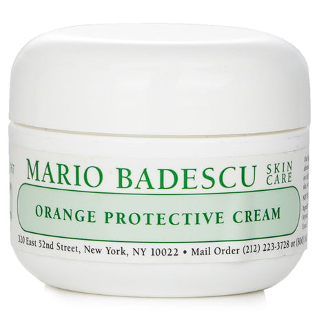 Mario Badescu Orange Protective Cream in a 29ml jar, designed for hydrating dry, sensitive skin with citrus fragrance.