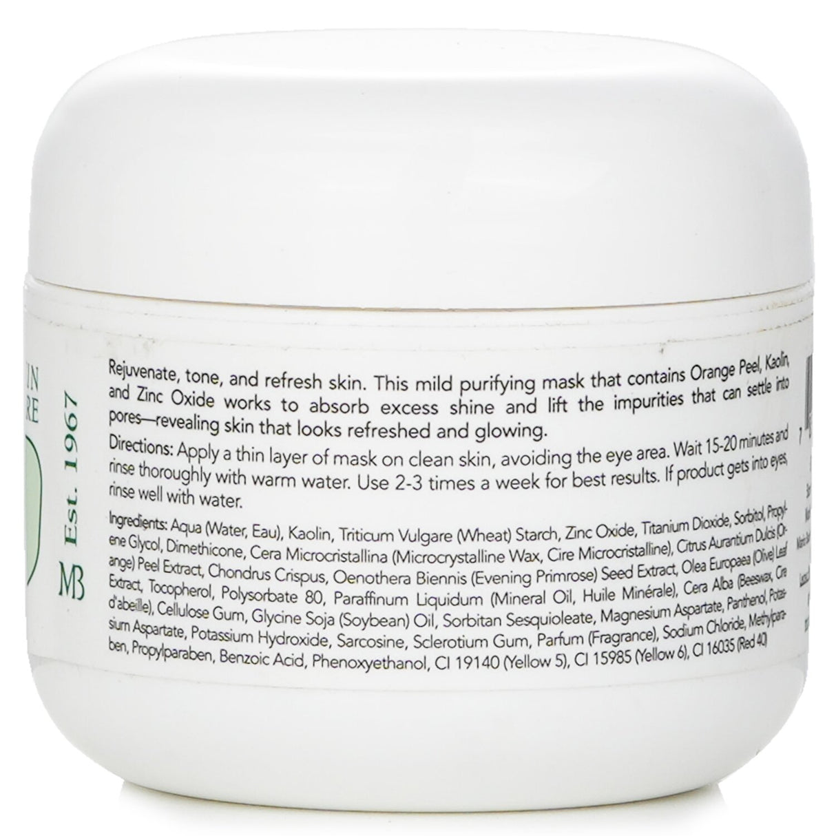 Mario Badescu Orange Tonic Mask in a 59ml jar, designed for oily and sensitive skin, infused with orange peel and AHAs.