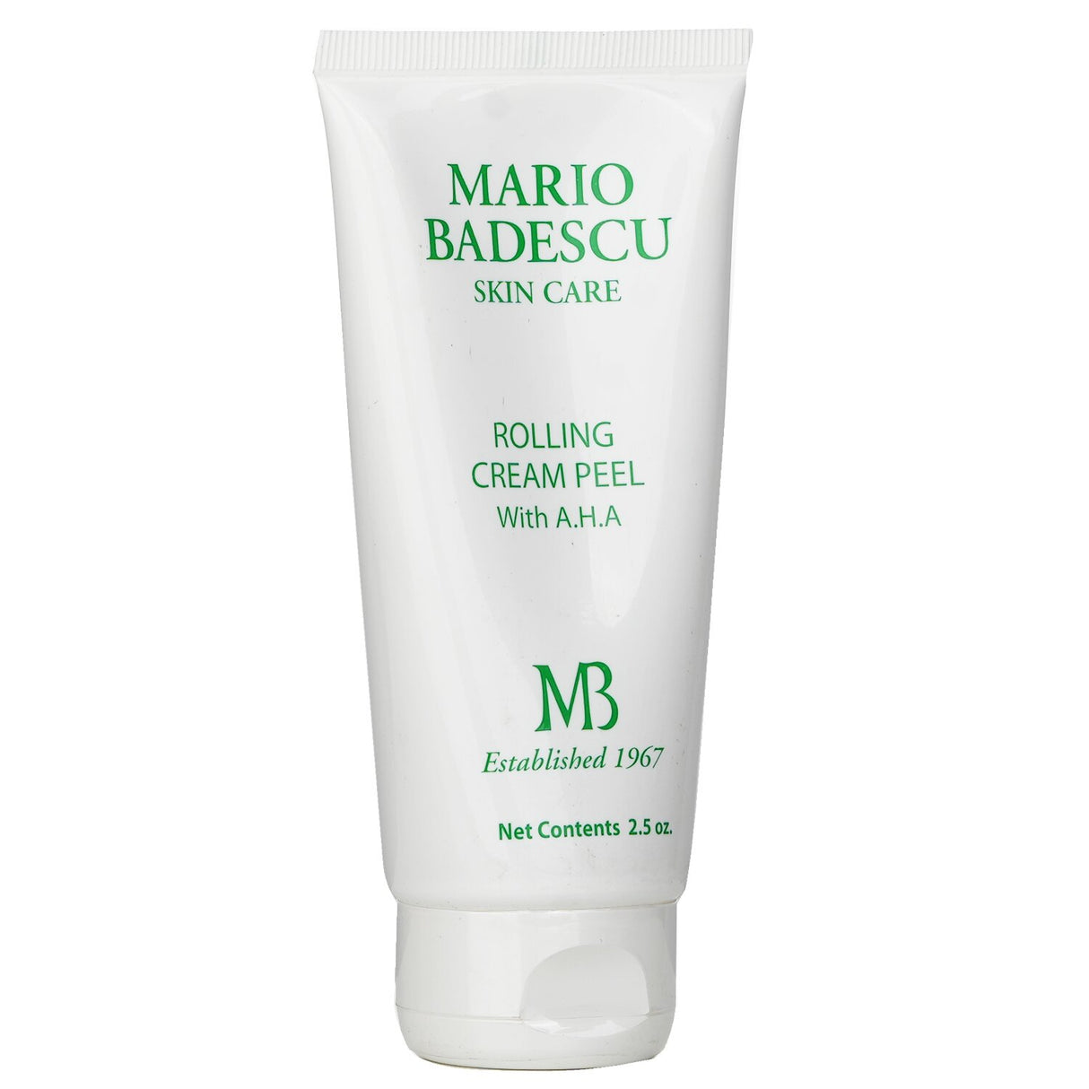 Mario Badescu Rolling Cream Peel with AHA in a 73ml jar for gentle exfoliation, hydration, and luminous skin for all types.