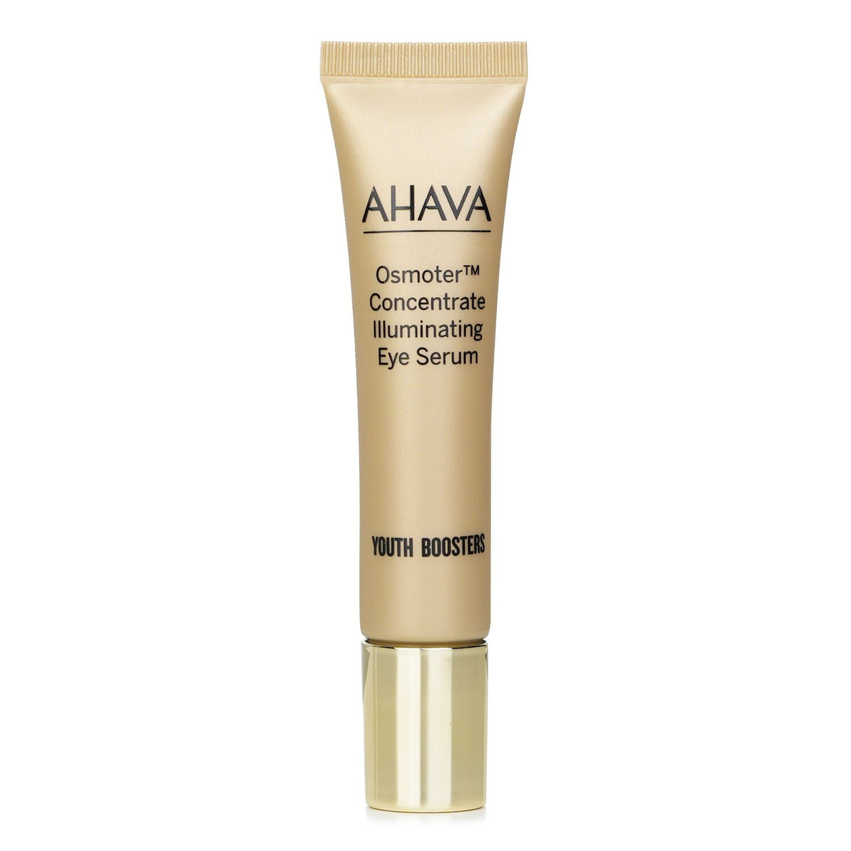 Ahava Dead Sea Osmoter Eye Concentrate, rejuvenating eye serum reducing dark circles and puffiness, 15ml bottle.