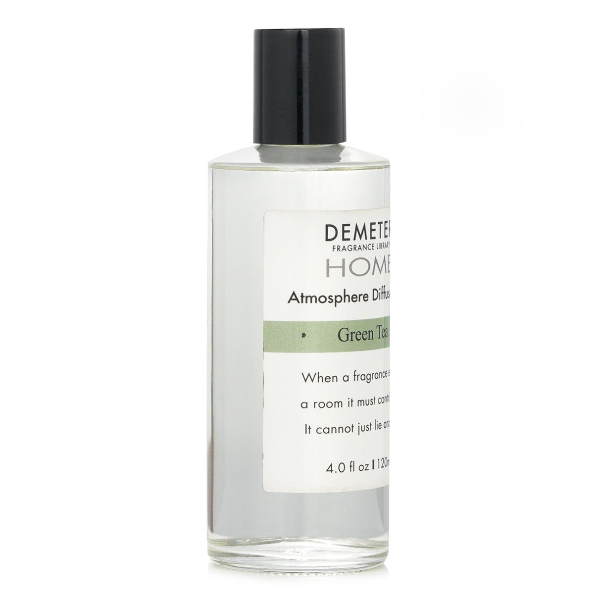 Demeter Atmosphere Diffuser Oil in Green Tea, 120ml, creates a calming scent for rooms up to 8x10 feet for 2-4 months.