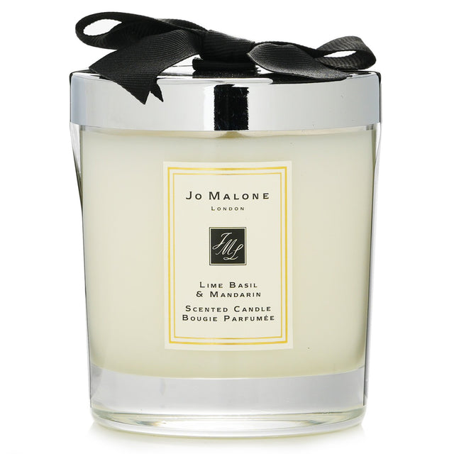 Luxurious Jo Malone Lime Basil & Mandarin scented candle in a 200g size, offering a refreshing aroma and 45 hours of burn time.