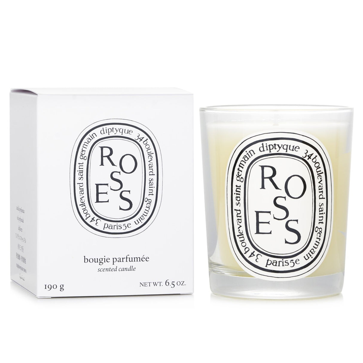 Diptyque - Scented Candle - Roses  - 190g/6.5oz