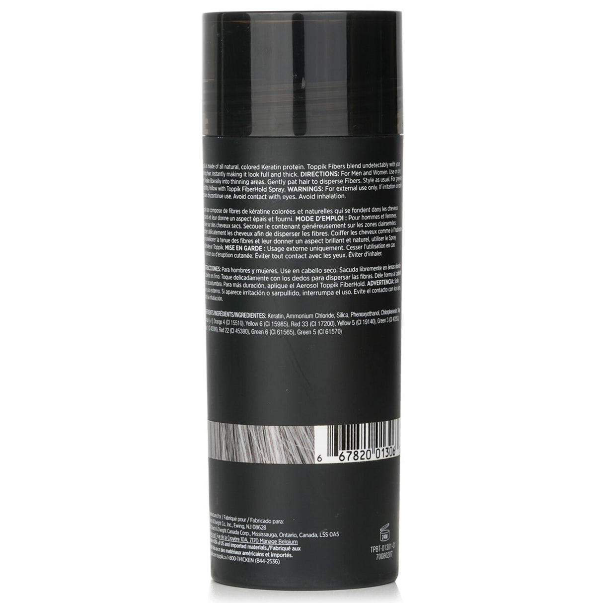 Toppik Gray Hair Building Fibers, 55g, instantly adds volume and thickness to fine hair with natural keratin fibers.