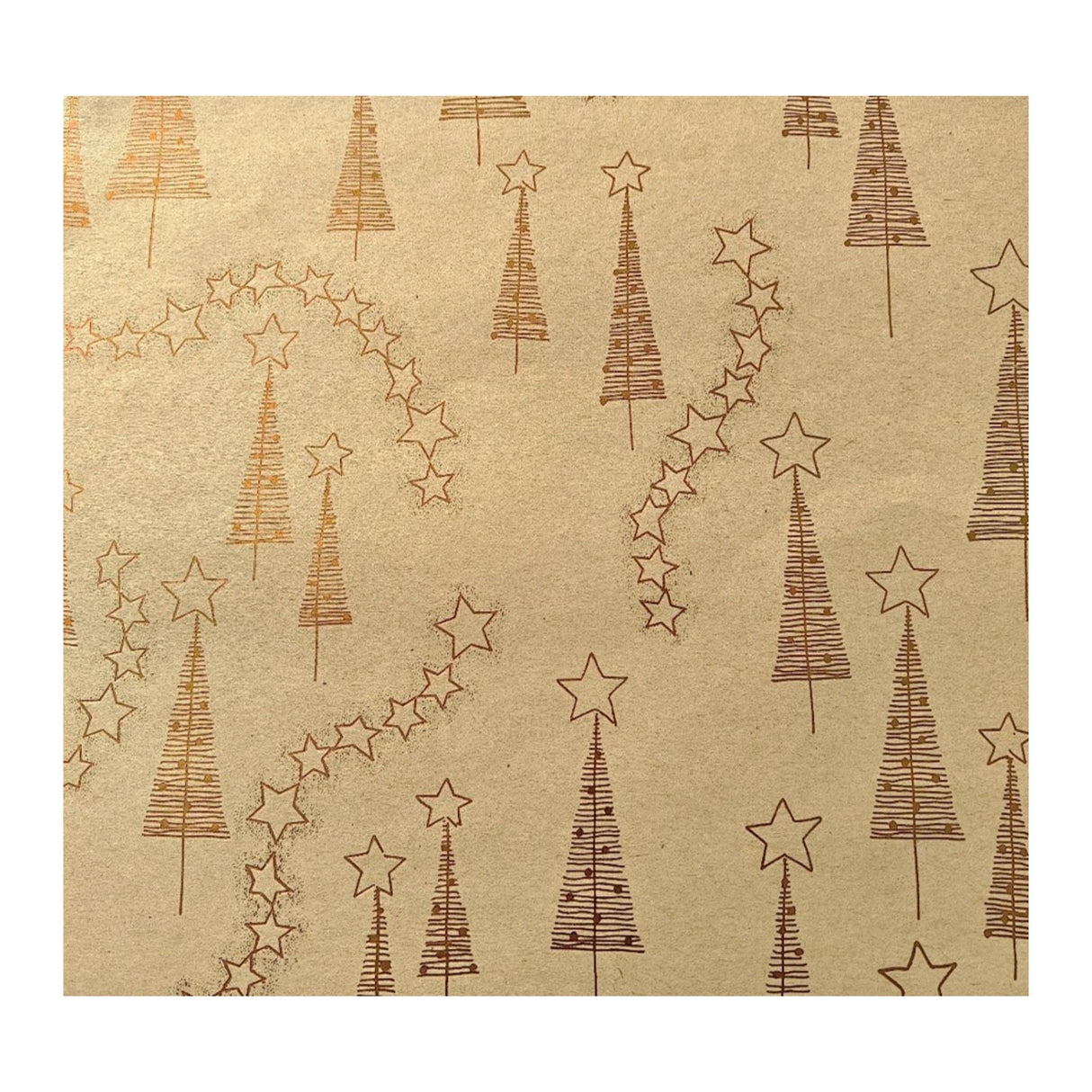 Wrapping Paper - Merry Xmas Tree - 50 Metre Roll