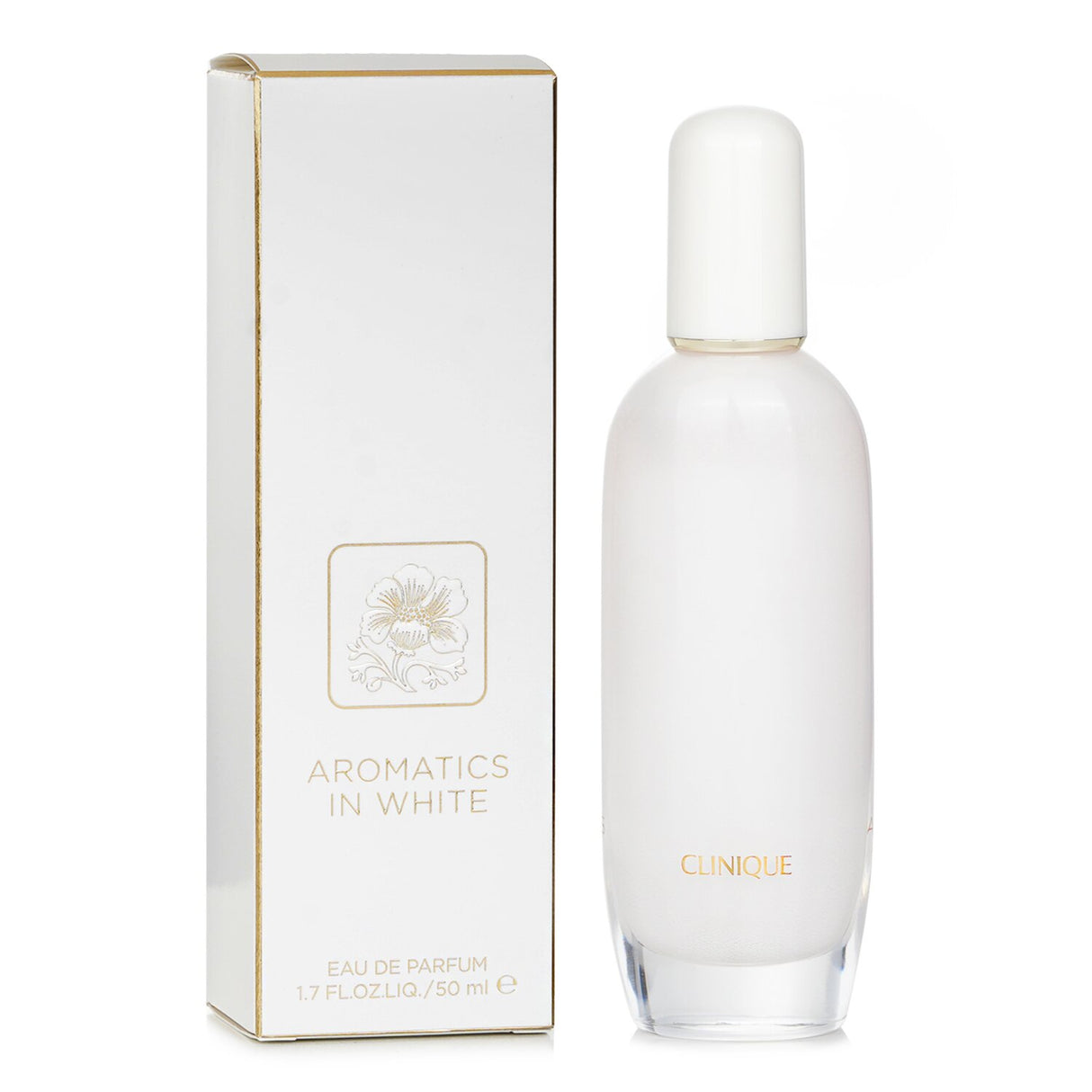 Clinique Aromatics In White Eau De Parfum 50ml, a sophisticated oriental floral scent for modern women, perfect for any occasion.