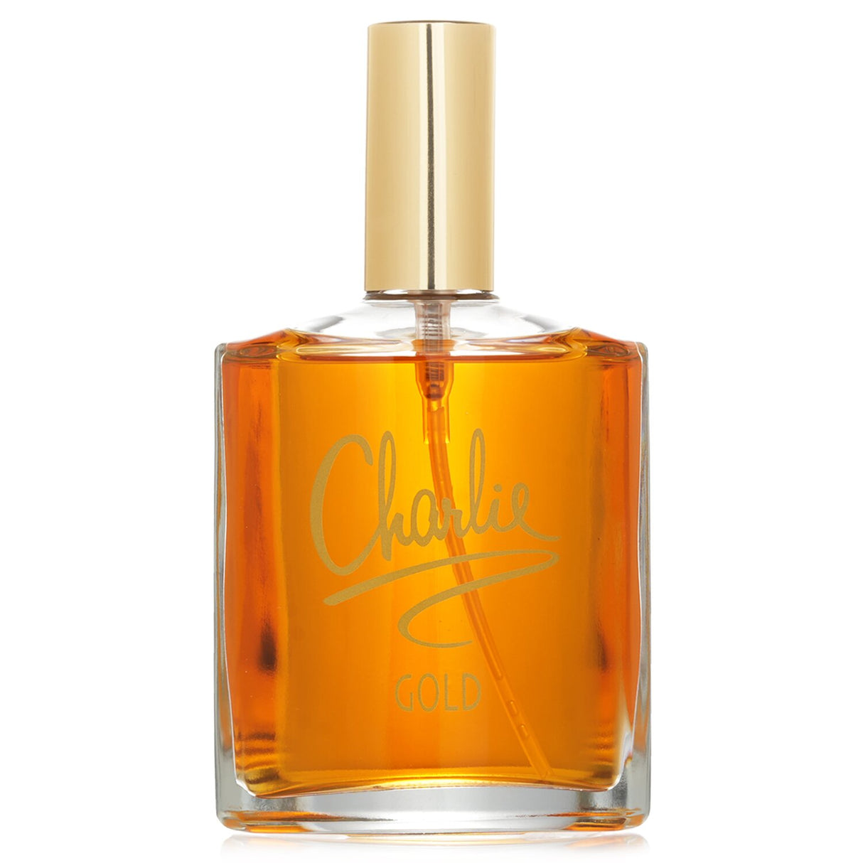 Revlon Charlie Gold Eau De Toilette Spray 100ml: a seductive oriental floral fragrance with notes of orange, cinnamon, and sandalwood.