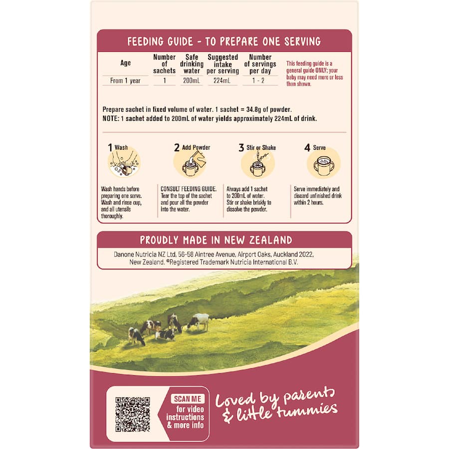 Karicare Stage 3 Toddler Milk Drink From 12+ Months Sachets 4x35.6g