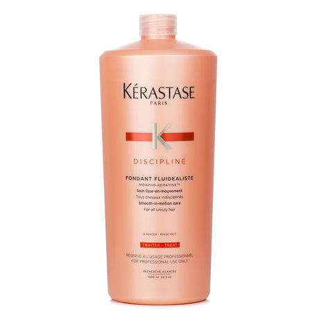 Kerastase Discipline Fondant Fluidealiste, a 1000ml anti-frizz treatment for smooth, manageable hair, ideal for unruly types.