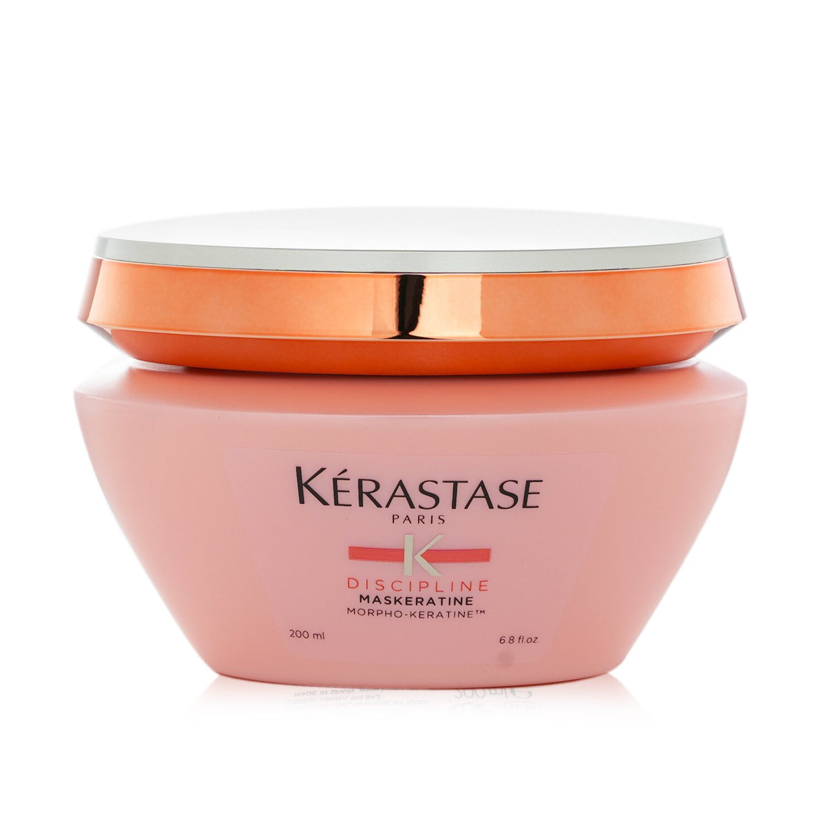 Kerastase Discipline Maskeratine Smooth-in-Motion Masque, a hydrating hair mask for unruly hair with frizz protection and shine.