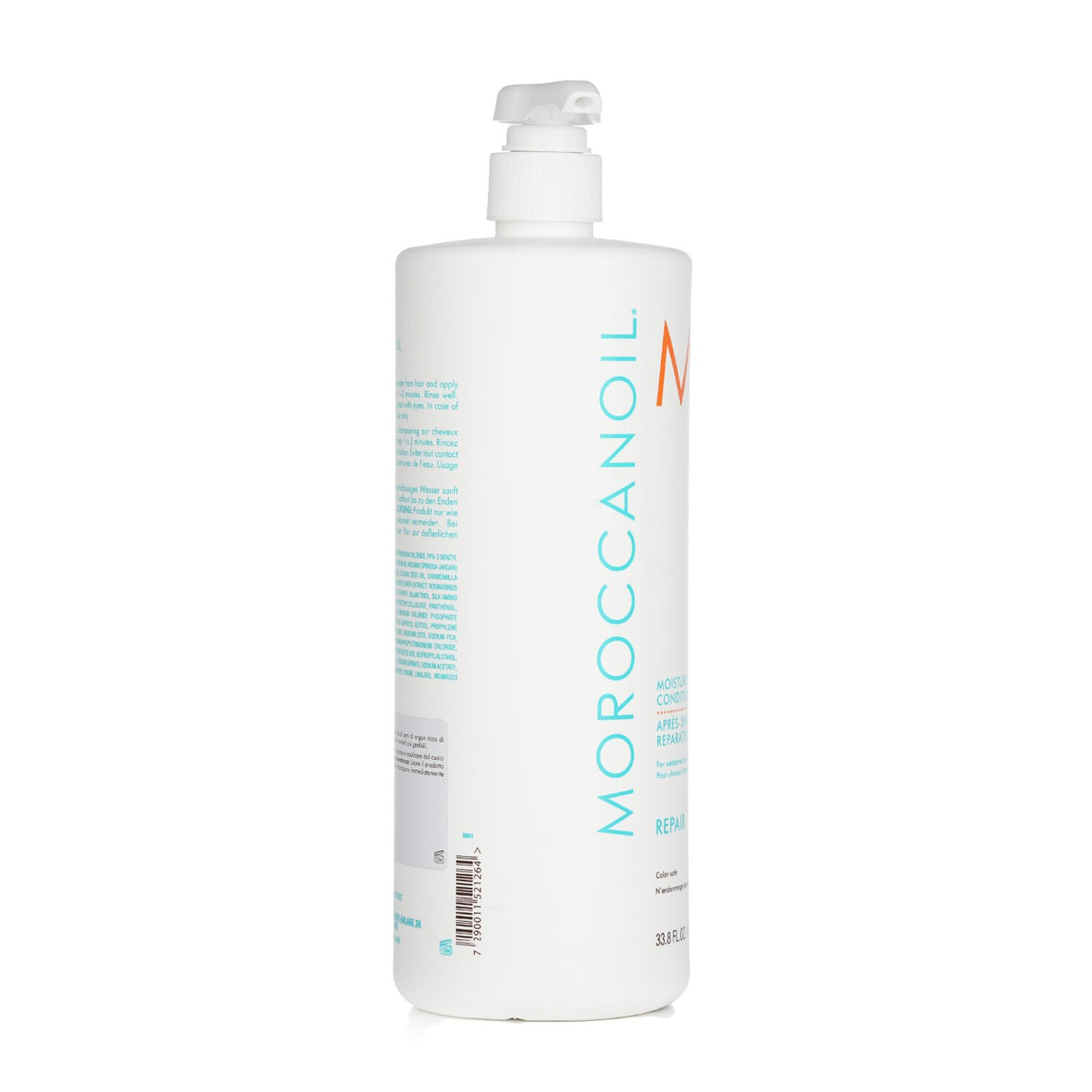 Moroccanoil Moisture Repair Conditioner for weakened hair, enriched with argan oil and keratin, promotes hydration and repair.