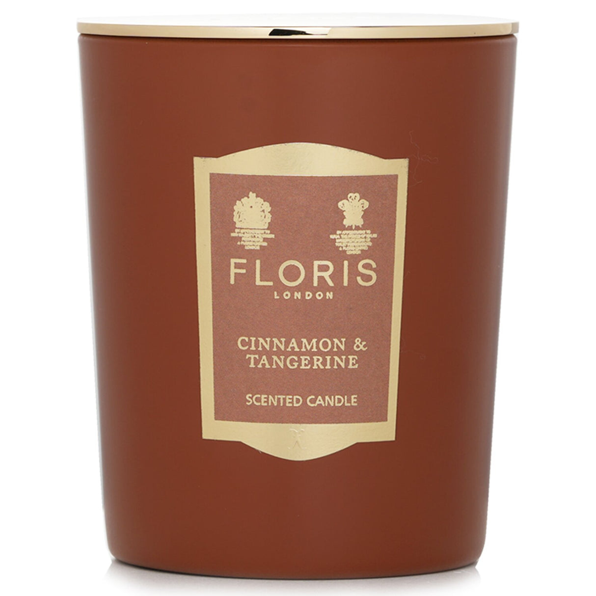 Floris Cinnamom & Tangerine scented candle, 175g, hand-poured with natural wax for a warm, citrusy ambiance.