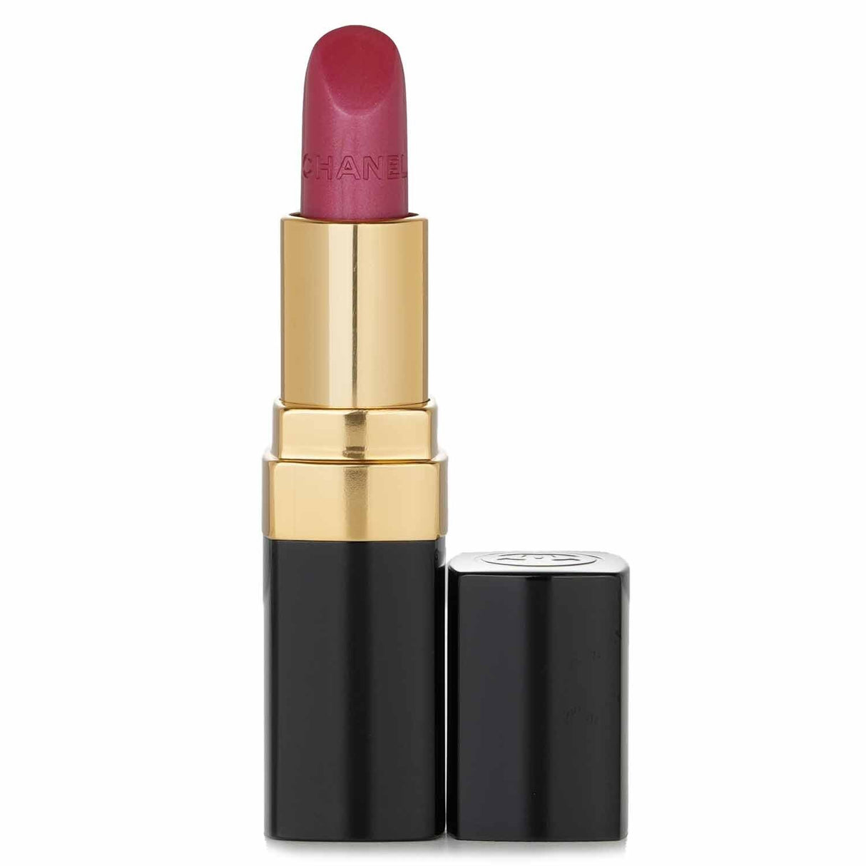 Chanel Rouge Coco #428 Légende lipstick, rich in moisture, offers vibrant color and shine for a glamorous look.