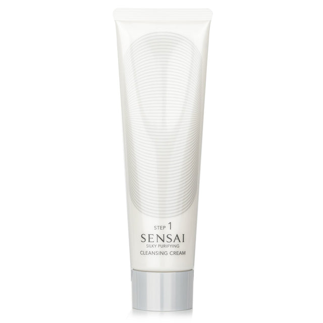 Luxurious Kanebo Sensai Silky Purifying Cleansing Cream in new packaging; gently removes makeup while nourishing skin.