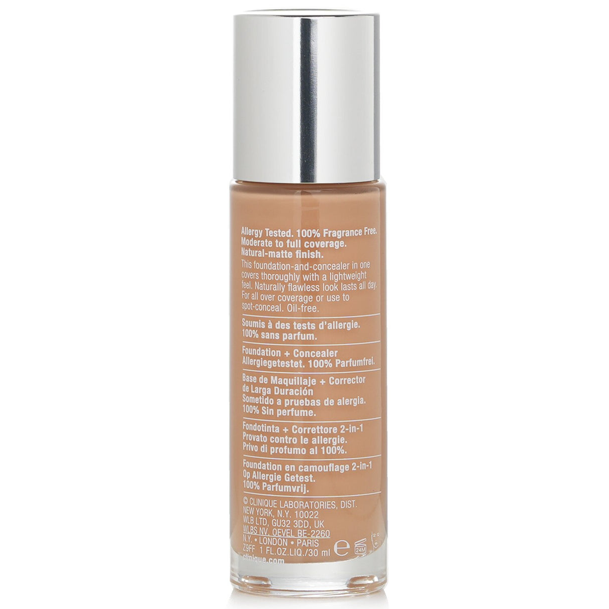 Clinique Beyond Perfecting Foundation & Concealer #07 Cream Chamois offers dual coverage for flawless, radiant skin.