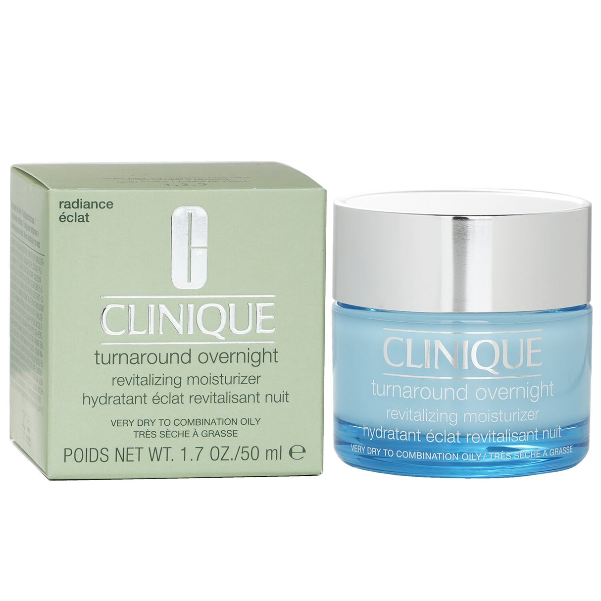 Clinique Turnaround Overnight Revitalizing Moisturizer 50ml for very dry to combination skin enhances radiance and renews overnight.