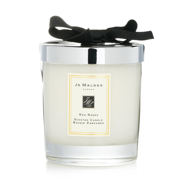 Luxurious 200g Jo Malone Red Roses Scented Candle, infused with fresh rose essence, burns for 45 hours, perfect for ambiance.