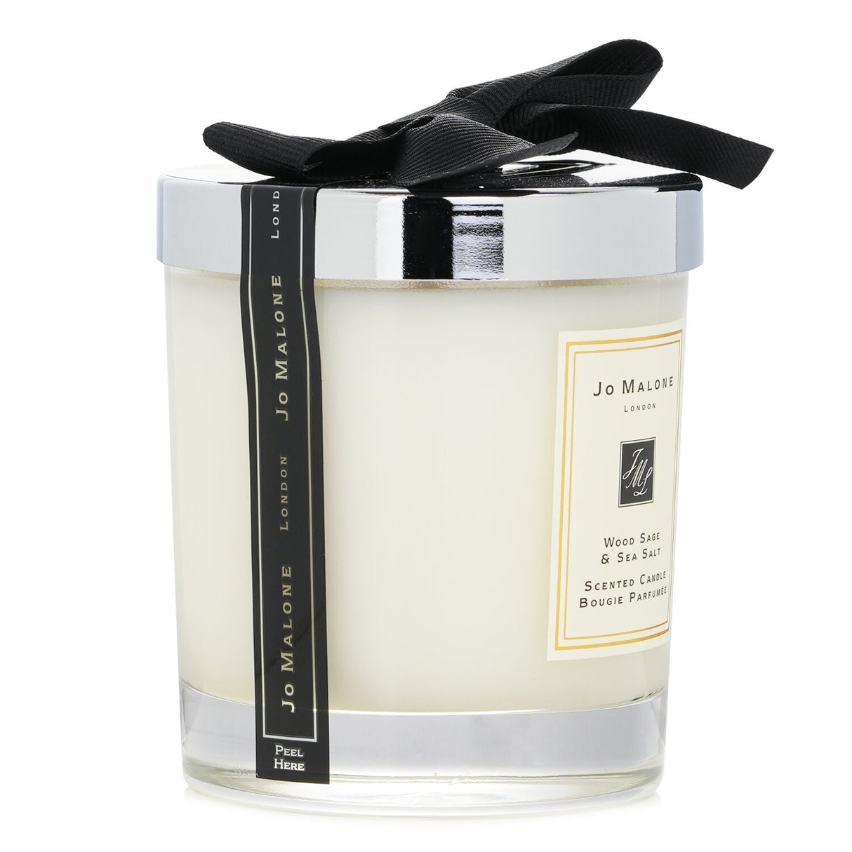 Jo Malone Wood Sage & Sea Salt Candle, 200g, elegant design, woody sage and sea salt scent, burns up to 45 hours.
