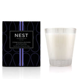 Luxury Nest scented candle in Cedar Leaf & Lavender, 230g, offers a soothing aroma for up to 50 hours of relaxation.