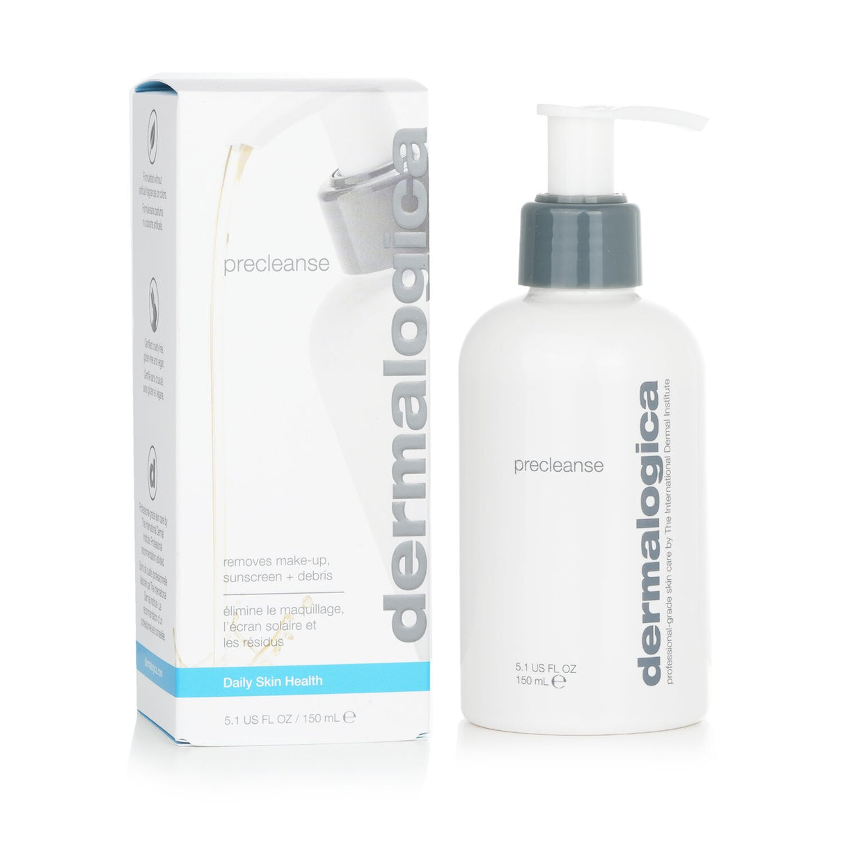 Plant-based cleansing oil with Olive & Kukui oils, dissolves makeup and impurities, turns milky with water for easy rinsing.