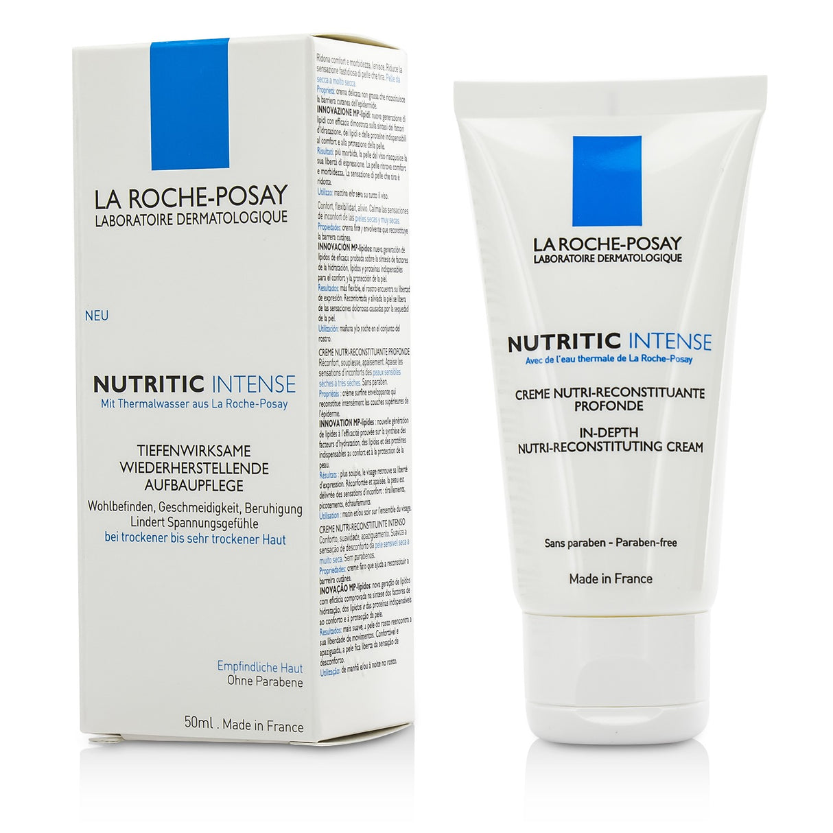 Hydrating cream for dry, sensitive skin with MP-lipids for deep nourishment and barrier restoration in a 50ml jar.