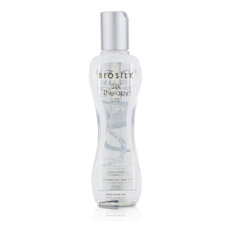 Lightweight leave-in treatment for fine hair, enriched with natural silk to enhance strength and manageability.
