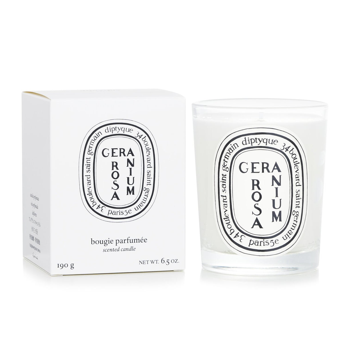 Diptyque - Scented Candle - Geranium Rosa (Rose Geranium)  - 190g/6.5oz