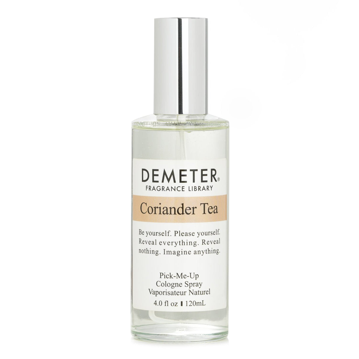 Coriander Tea Cologne Spray in a 120ml bottle, featuring refreshing earthy notes of coriander and green tea.