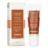 Sisley Super Soin Solaire Youth Protector SPF 50+ cream offers silky sun protection with Edelweiss extract and nourishing ingredients.