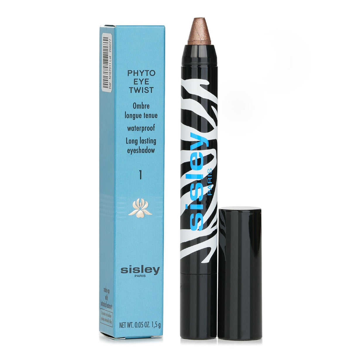 Sisley Phyto Eye Twist in #1 Topaze, a multifunctional waterproof eye pencil for bold lines and vibrant color blending.