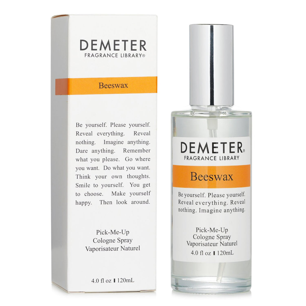 Demeter Beeswax Cologne Spray in 120ml bottle, offering a warm and comforting scent of beeswax, honey, and flowers.