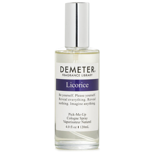 Demeter Licorice Cologne Spray - 120ml unisex fragrance with sweet, spicy notes perfect for casual day wear.