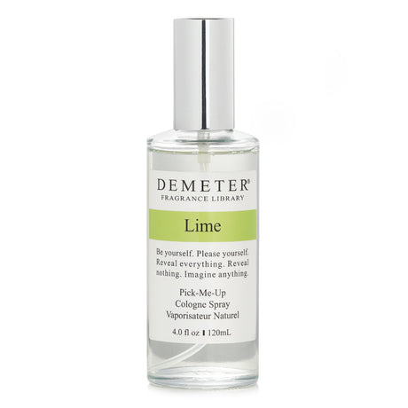 Demeter Lime Cologne Spray in a 120ml bottle, featuring a refreshing citrus fragrance with vibrant lime notes.