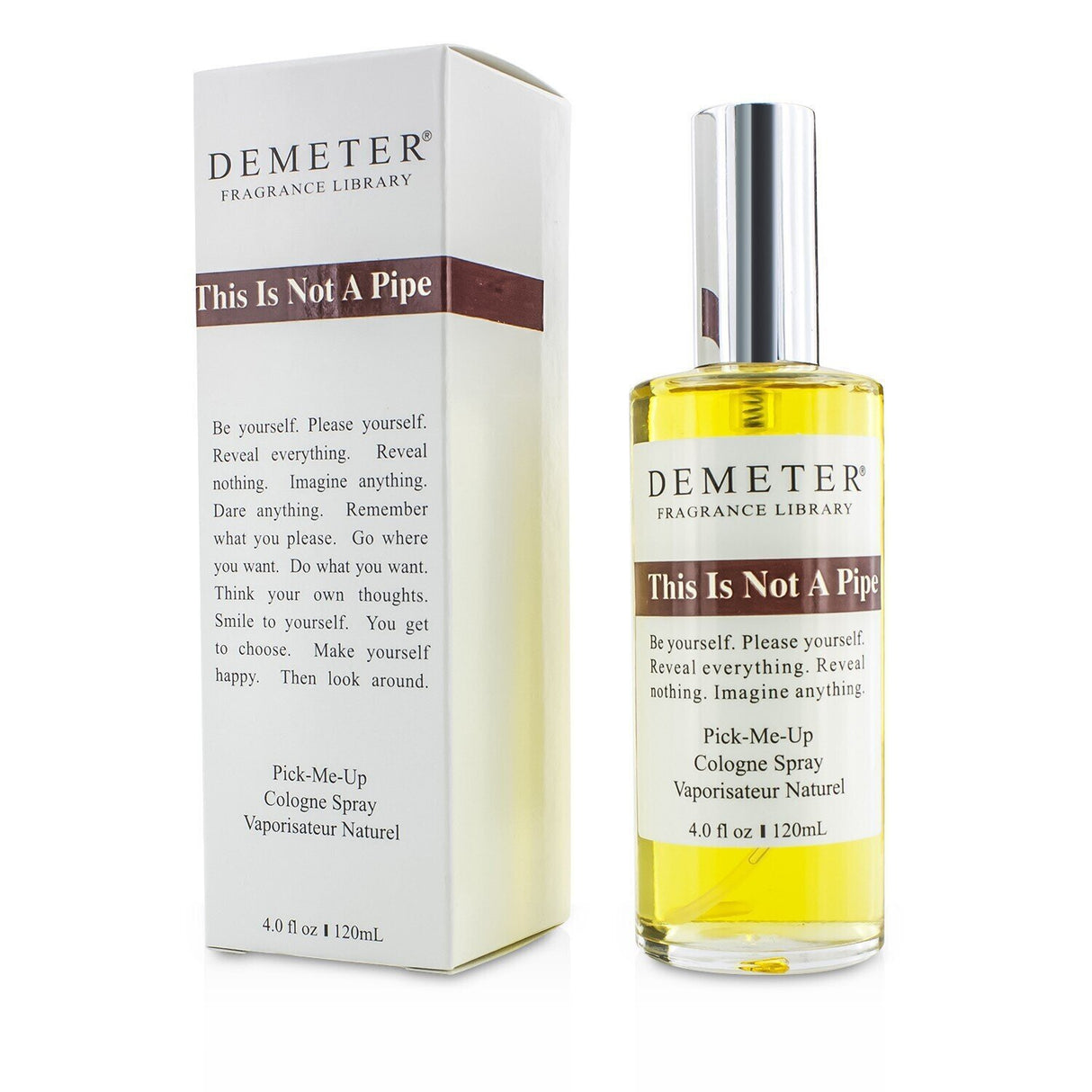 Demeter - This Is Not A Pipe cologne in a 120ml bottle, featuring a warm tobacco scent perfect for fall and winter.