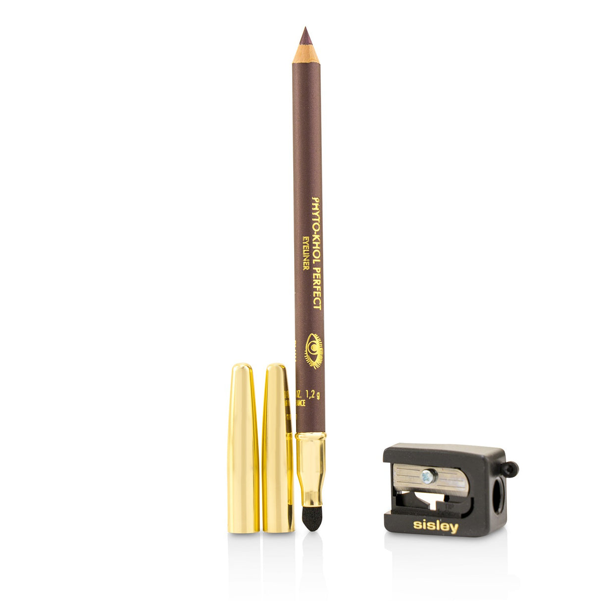 Rich plum kohl eyeliner with blender and sharpener, designed for smooth application and long-lasting precision.