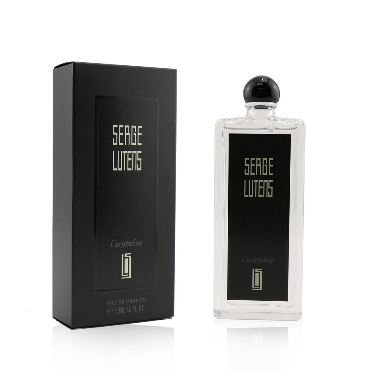 A 50ml bottle of Serge Lutens - L'Orpheline Eau De Parfum, offering a warm, spicy, and musky fragrance for all seasons.