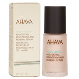 Ahava Time To Smooth Serum, a 30ml anti-aging treatment for brightening skin and reducing dark spots overnight.