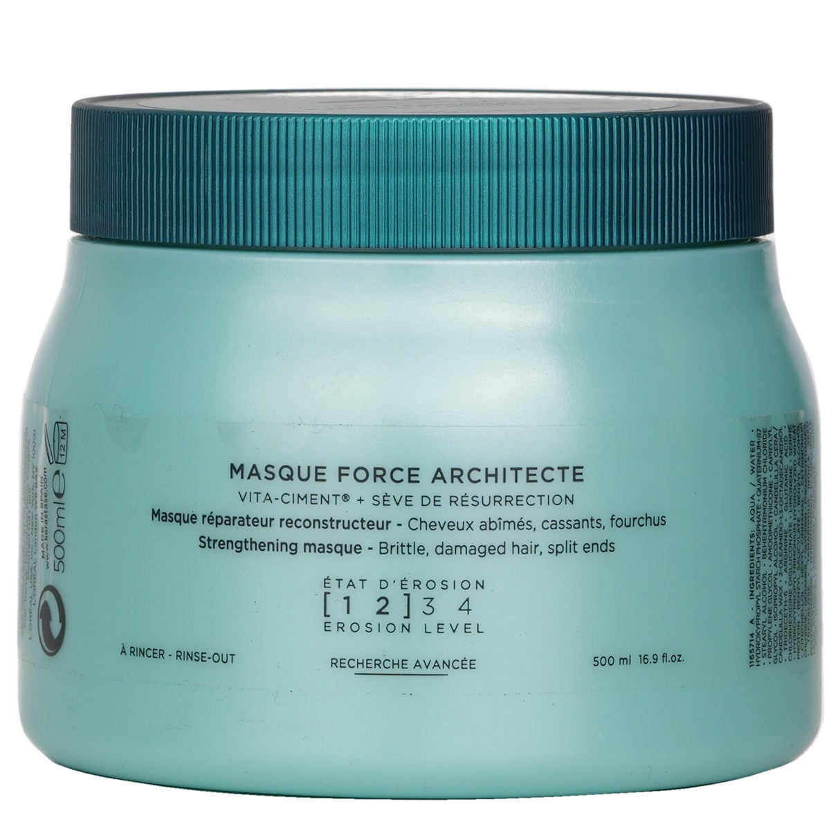 Kerastase Resistance Force Architecte Masque revitalizes brittle, damaged hair with Ciment-Cylane to restore strength and shine.