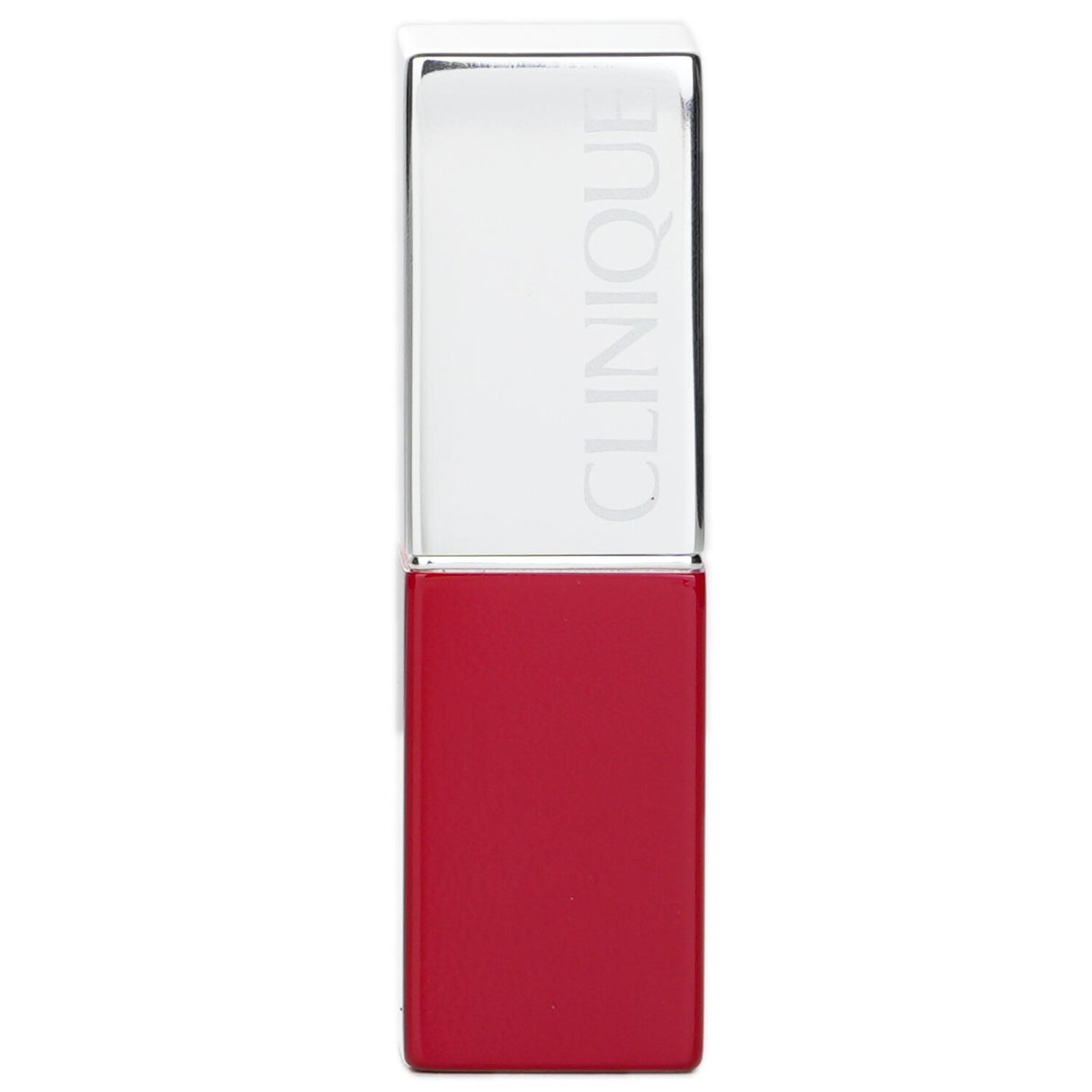 Clinique Pop Lip Colour + Primer in #08 Cherry Pop, a rich cherry lipstick with moisturizing properties and a velvety finish.