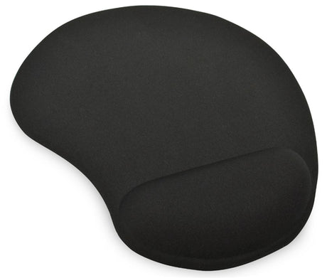 Ednet Mouse Pad with gel wrist rest in black, designed for ergonomic comfort and enhanced mouse accuracy in any workspace.