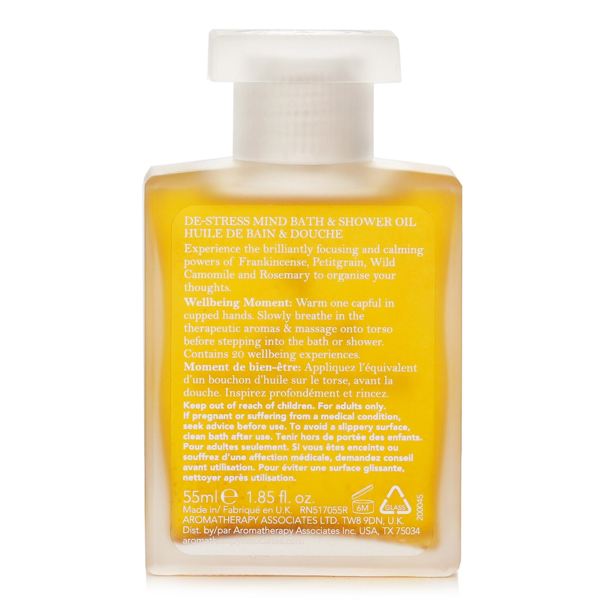 Aromatherapy Associates - De-Stress - Mind Bath & Shower Oil  - 55ml/1.86oz