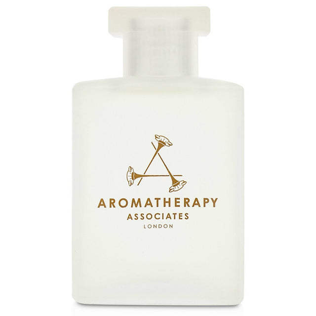 Aromatherapy Associates Lavender & Peppermint Bath & Shower Oil in a 55ml bottle, promoting relaxation and respiratory relief.