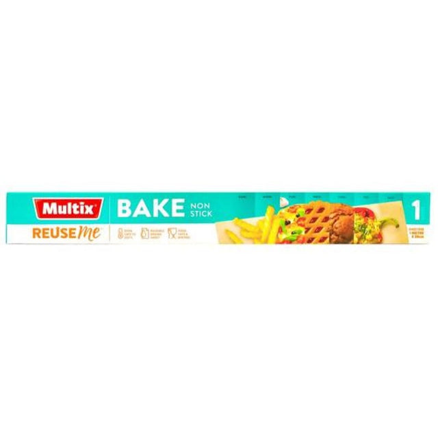 MULTIX 1M Bake Non-Stick sheets, pack of 12, perfect for easy baking and cleanup, eco-friendly and reusable.