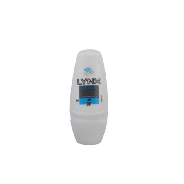 Pack of 6 LYNX Antiperspirant Roll On Ice Chill 50ml, providing long-lasting freshness and sweat protection for men.