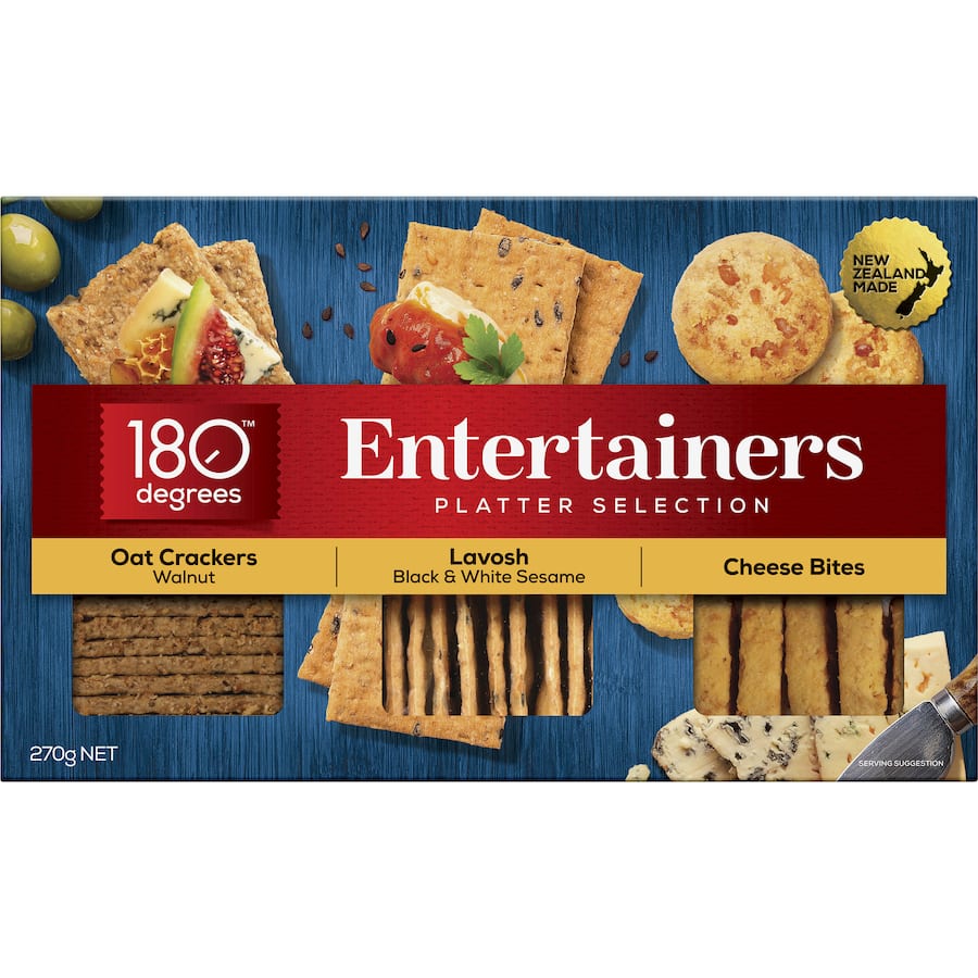 180 Degrees Crackers Entertainers Selection Boxed 270g