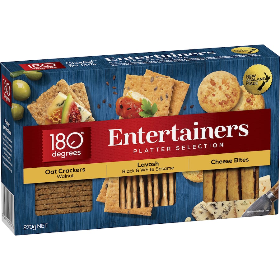 180 Degrees Crackers Entertainers Selection Boxed 270g