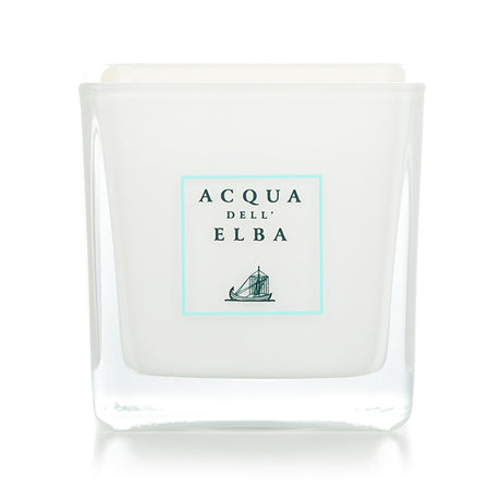 Acqua Dell'Elba scented candle in Note Di Natale, 180g; features festive aroma for cozy ambiance and long burn time.