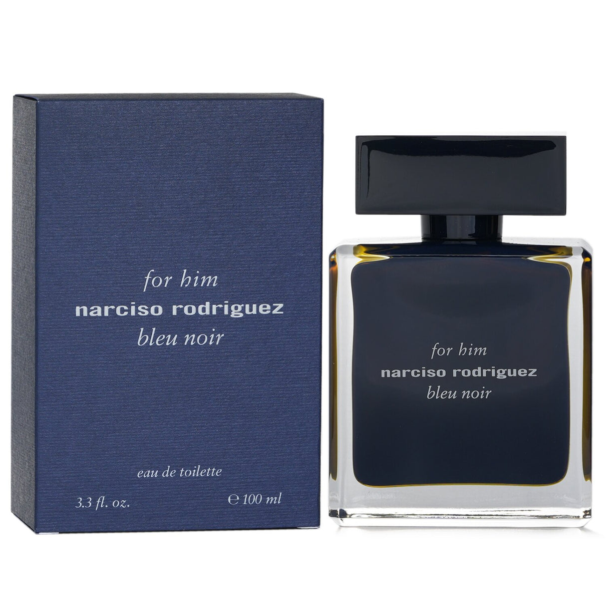 Narciso Rodriguez For Him Bleu Noir Eau De Toilette, 100ml, a woody-spicy fragrance exuding charisma and sophistication.