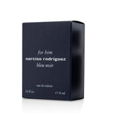 Narciso Rodriguez For Him Bleu Noir 50ml: Woody spicy fragrance with nutmeg, musk, and cedar, perfect for all occasions.