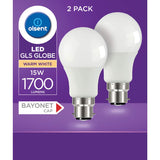 Olsent Led Light Bulb Gls Bayonet 15w 1700lm Ww 2pack